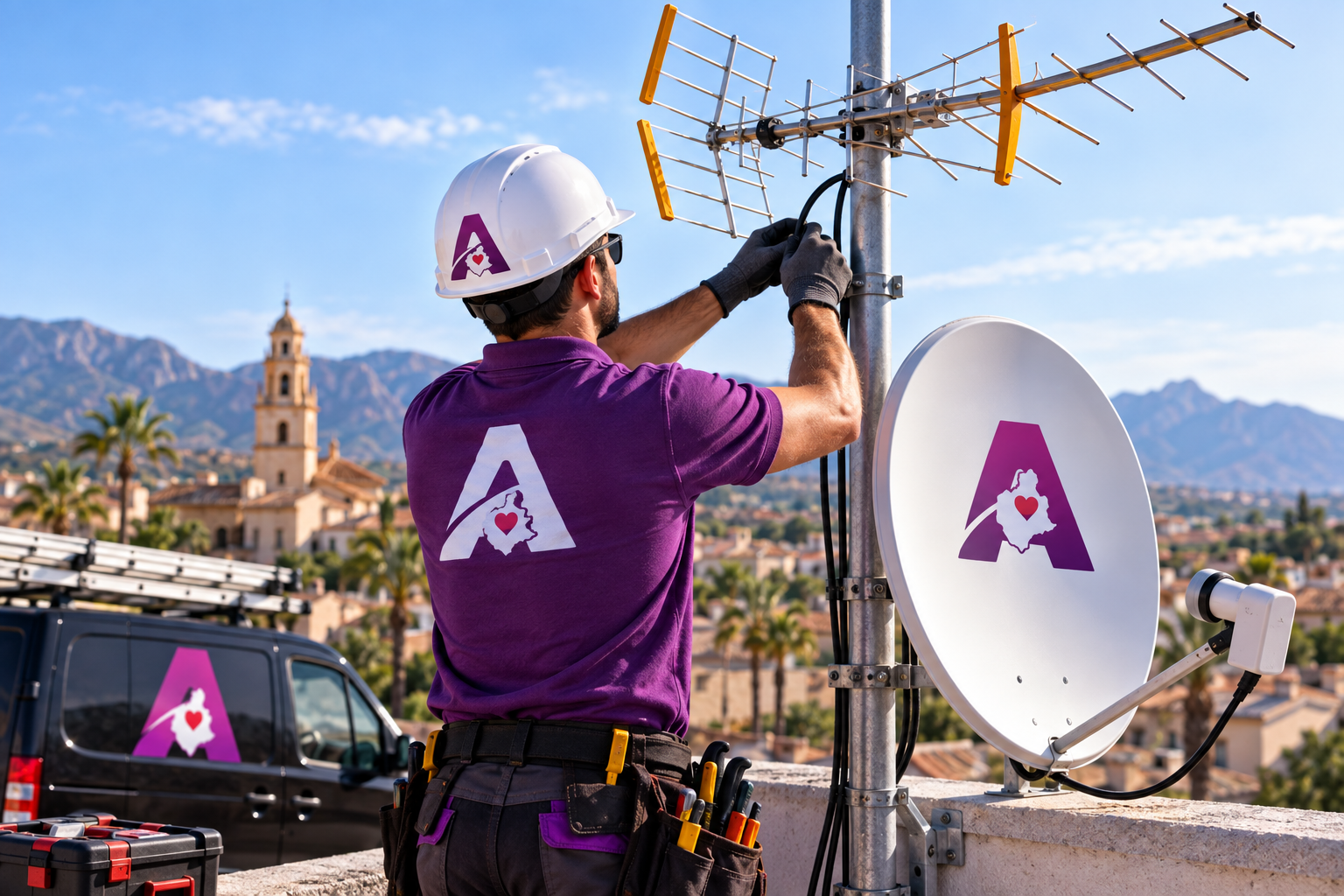 Antenas profesionales en Mula