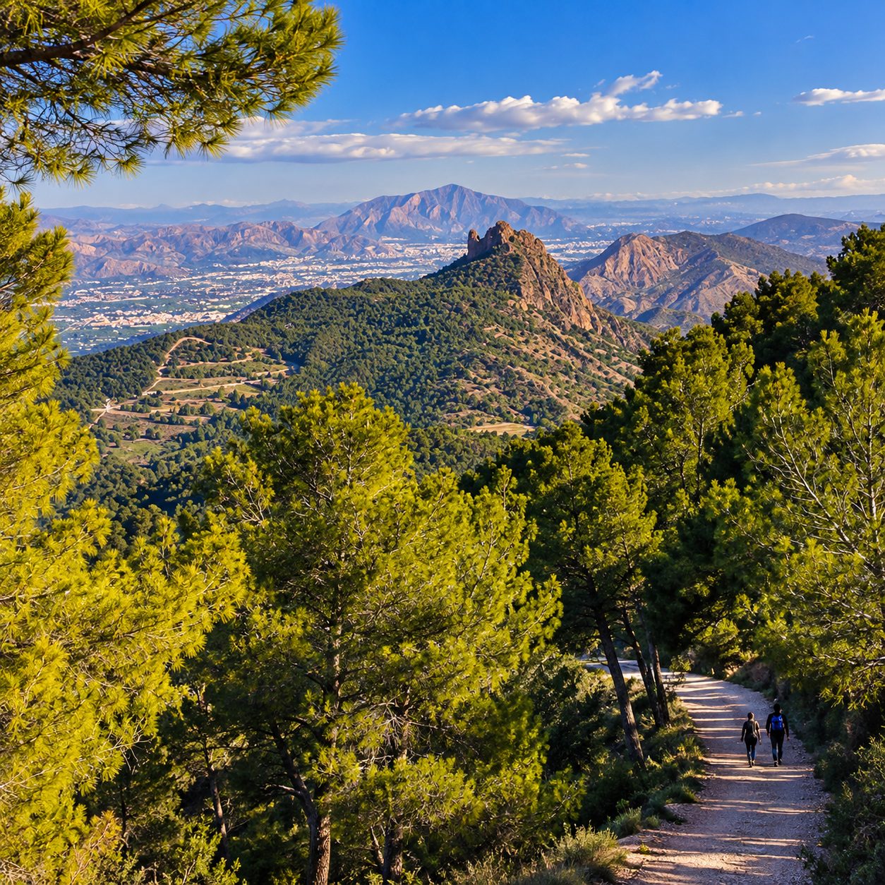 Huerta y paisaje de Algezares junto a la Cordillera Sur