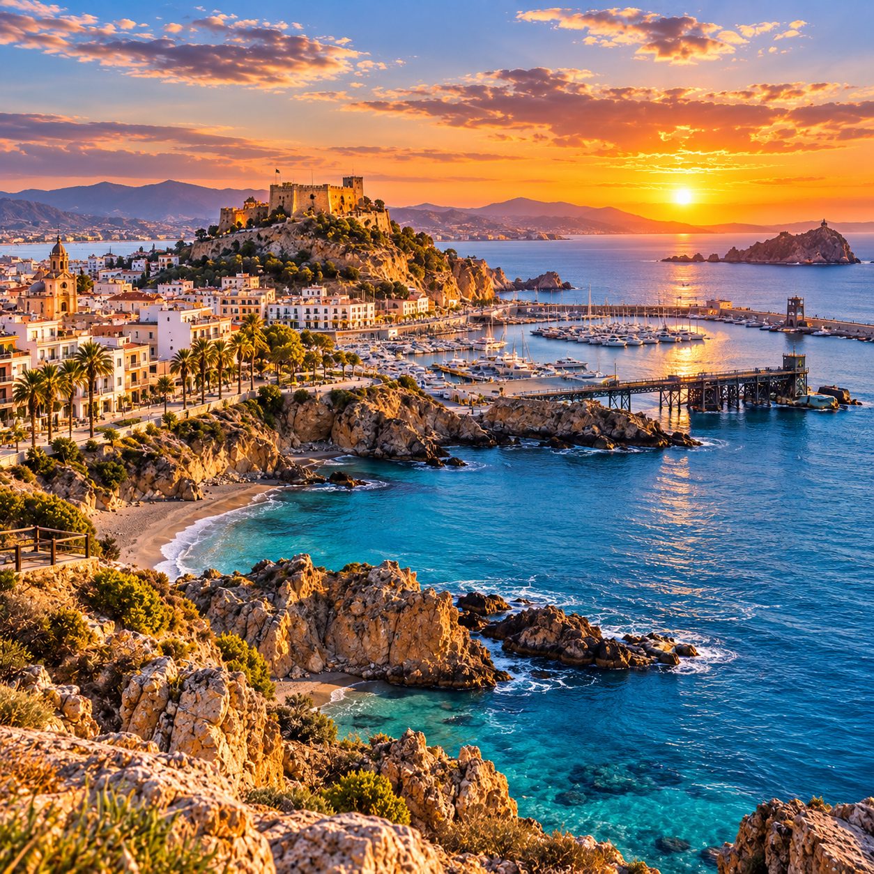Costa mediterránea y paisaje de Águilas